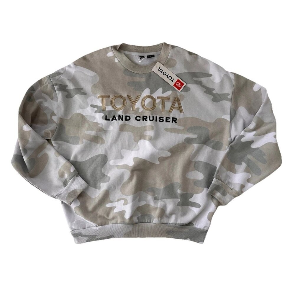 Official Toyota Land Cruiser Embroidered Camo Crewneck Sweatshirt - Medium